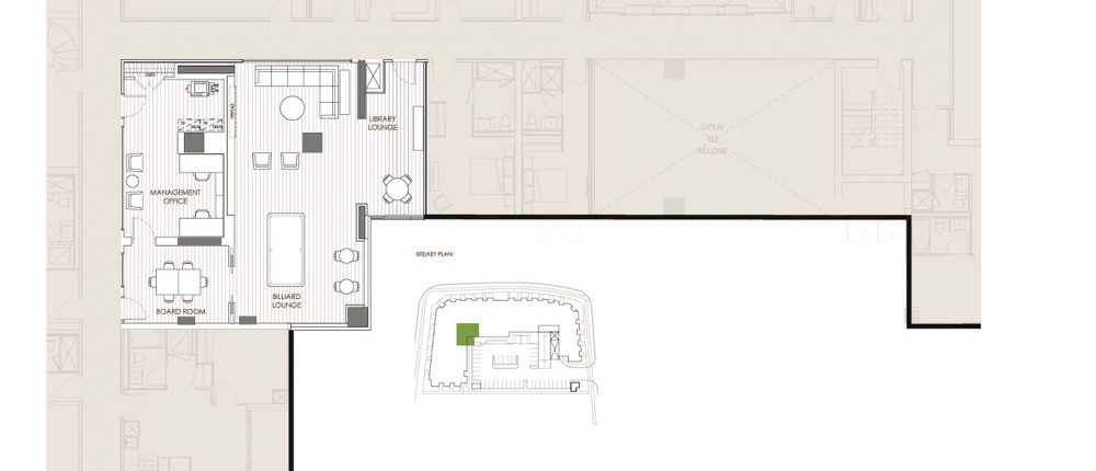 Mississauga Square Condos Second Floor Amenity Map