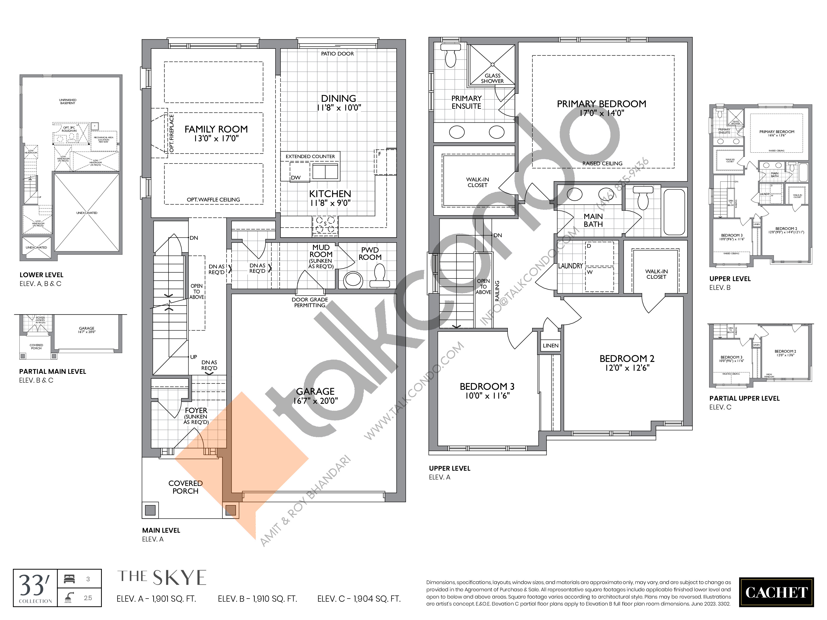Cachet Binbrook Towns Skye 1901 sq.ft. 3 bedrooms