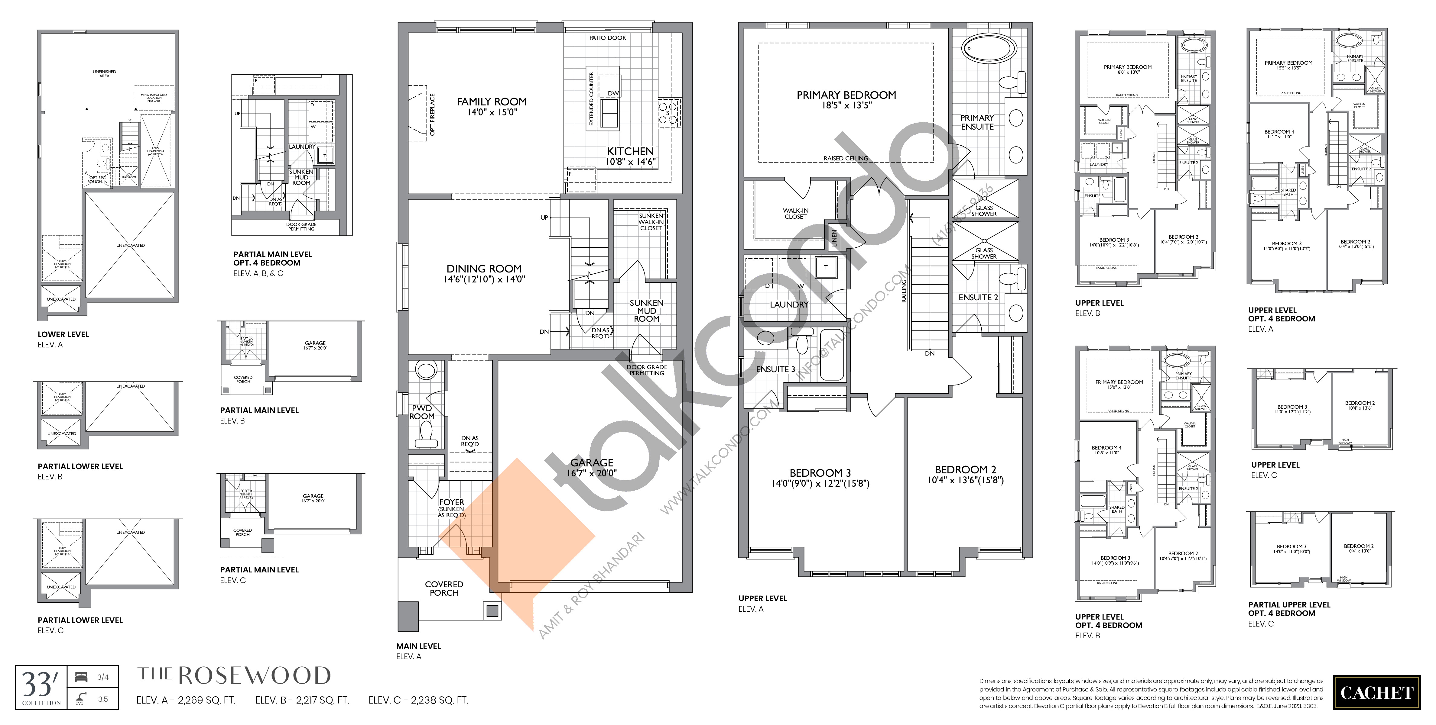 Cachet Binbrook Towns Rosewood 2269 sq.ft. 3 bedrooms