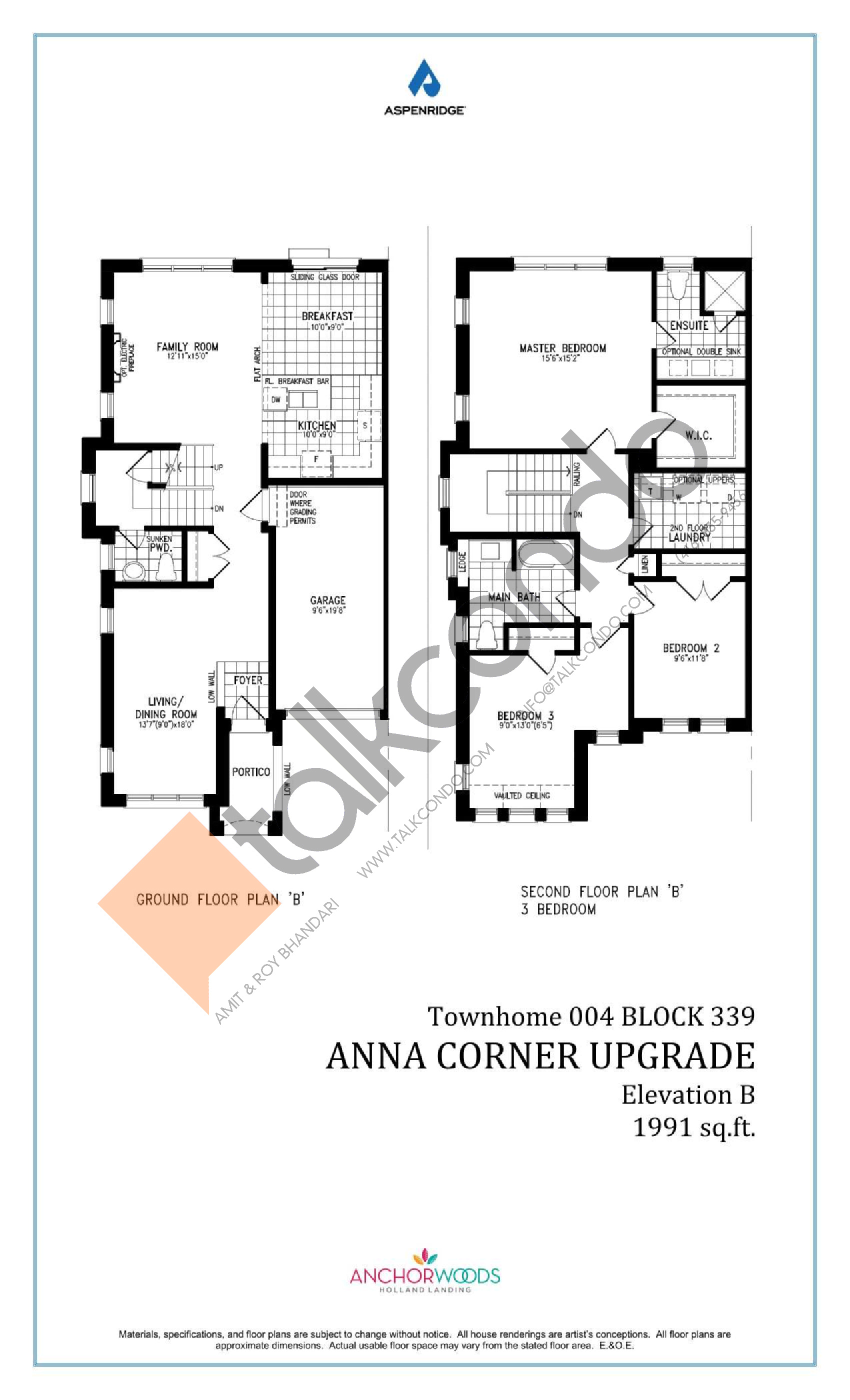 Anchor Woods by Aspen Ridge Homes Anna Corner Upgrade 1991 sq.ft