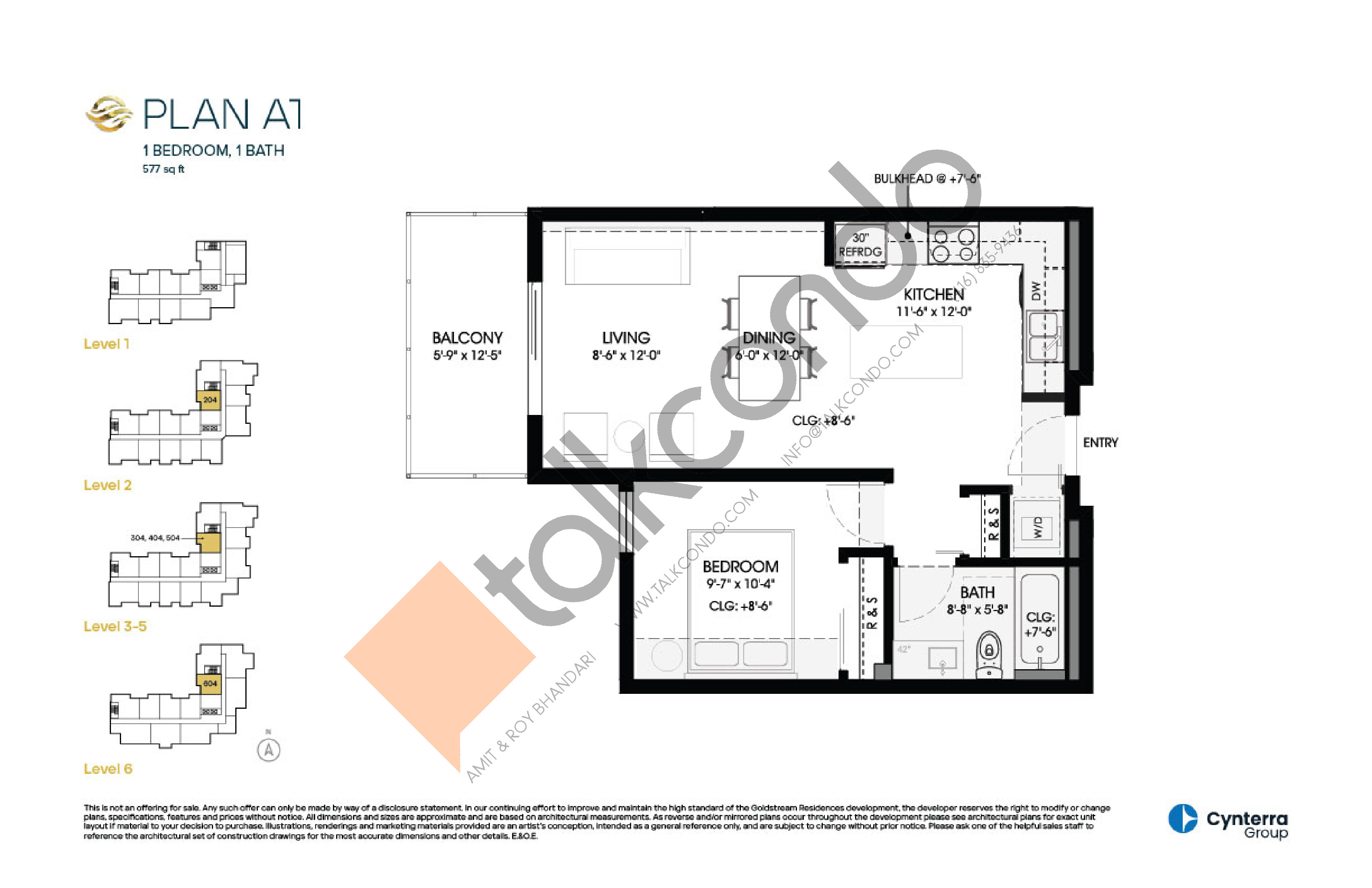 Goldstream Residences Plan A1 577 Sq ft 1 Bedroom goldstream-residences-plan-a1-577-sq-ft-1-bedroom